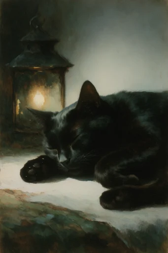 Cinematic Gothic Nocturne style reference image — impasto brushwork