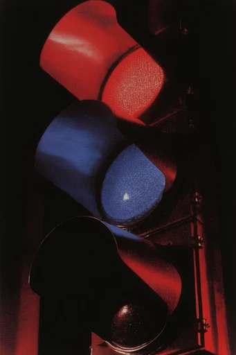 Neon Noir Tactile style reference image — high-contrast chiaroscuro