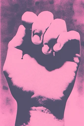 Gritty Graphic Underground style reference image — duotone posterization