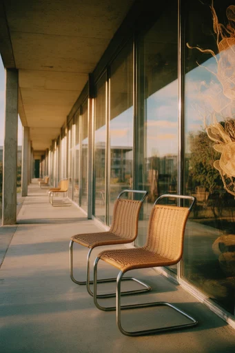 Solar Retro-Organic Modernism style reference image — sunken conversation pits