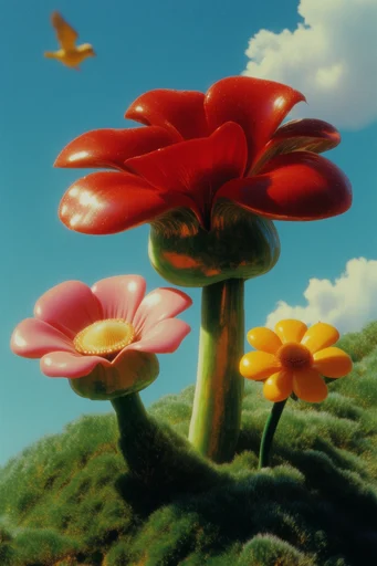 Tactile Surrealist Dreamscape style reference image — high-contrast lighting