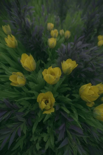 Surreal Verdant Geometry style reference image — high-angle symmetry