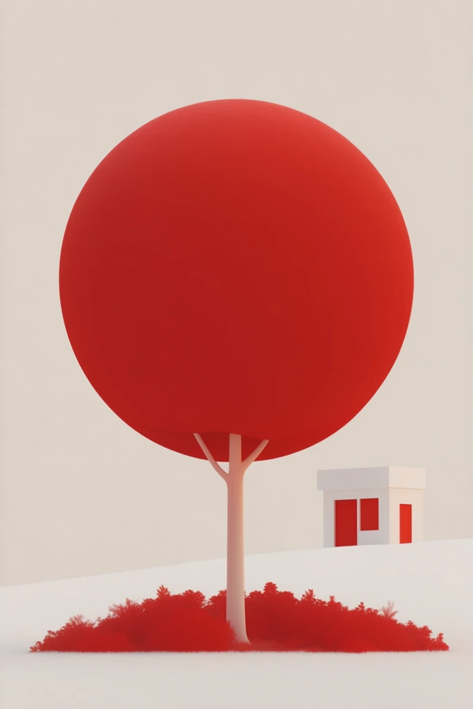 Graphic Surrealist Minimalism style AI image example 2