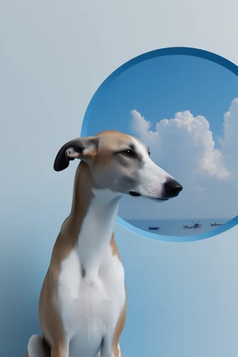 Surrealist Portal Minimalism style reference image — Magritte inspired