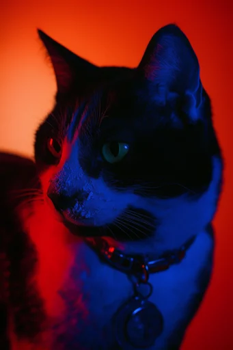 Cinematic Neon Noir style reference image — sharp rim lighting