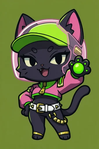 Neon Punk Vectorism style reference image — aggressive mascot aesthetic