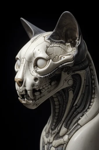 Monochrome Cybernetic Deconstruction style reference image — biometric wireframe mesh