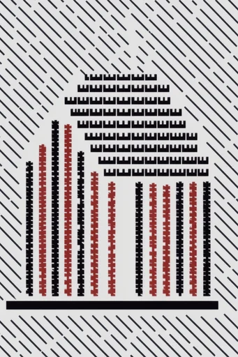 Structured Digital Brutalism style AI image example 4