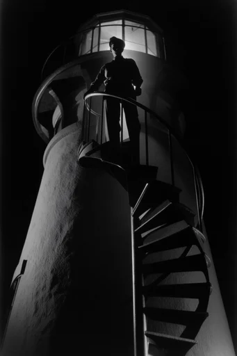 Cinematic Noir Chiaroscuro style reference image — dramatic shadows