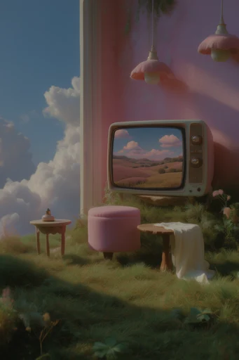 Nostalgic Pastoral Surrealism style AI image example 4
