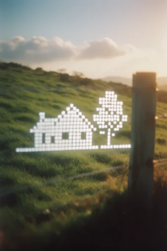 Luminous Typographic Realism style AI image example 2