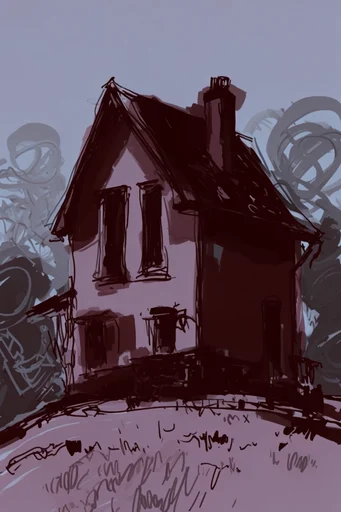 Expressive Graphic Noir style AI image example 4