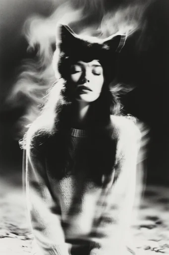 Spectral Kinetic Noir style reference image — chiaroscuro lighting