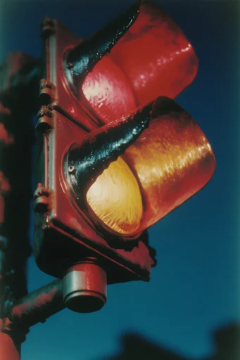 Saturated Analog Noir style reference image — saturated primary colors