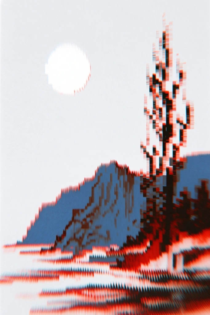 Graphic Glitch Modernism style AI image example 2