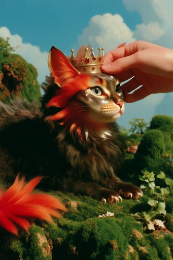 Hyper-Glossy Surrealist Pop style reference image — whimsical uncanny