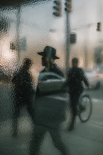 Refractive Glass Abstraction style reference image — textured glass distortion