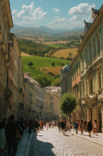 Surreal Verdant Pastoralism style reference image — verdant rolling hills