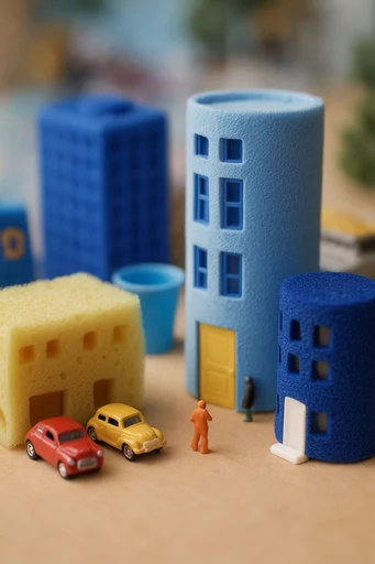 Whimsical Macro Dioramas style reference image — miniature diorama