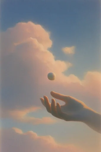 Ethereal Pastel Surrealism style reference image — muted pastel color palette
