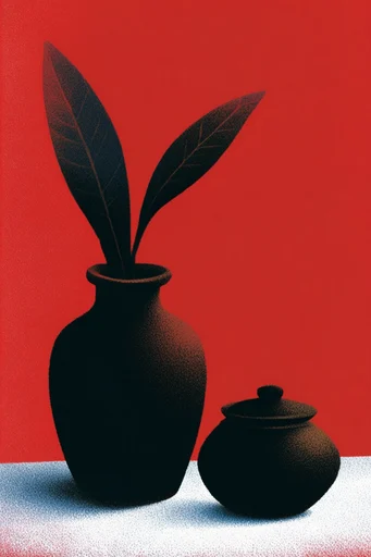 Graphic Crimson Noir style reference image — high-contrast studio lighting