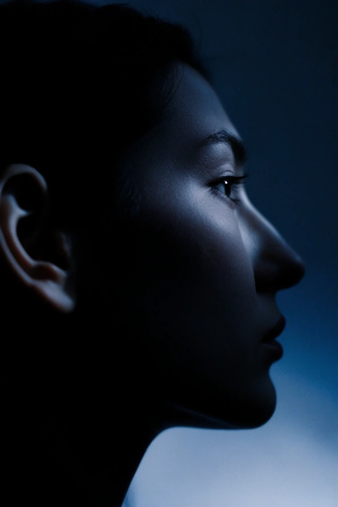 Cinematic Cyan Noir style AI image example 1