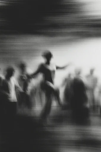 Monochrome Ethereal Blur style reference image — high contrast monochrome