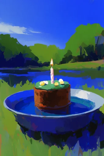 Luminous Painterly Solitude style reference image — high contrast lighting