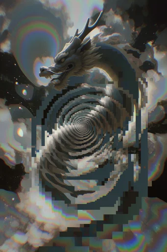 Recursive Glitch Surrealism style reference image — chromatic aberration