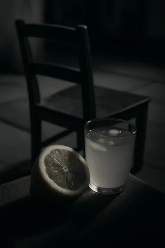 Cinematic Noir Portraiture style reference image — high-contrast black and white
