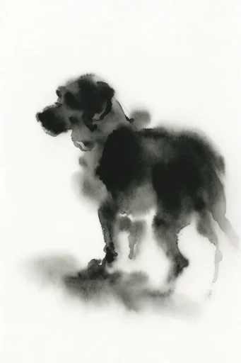 Ethereal Monochrome Minimalism style reference image — stark negative space