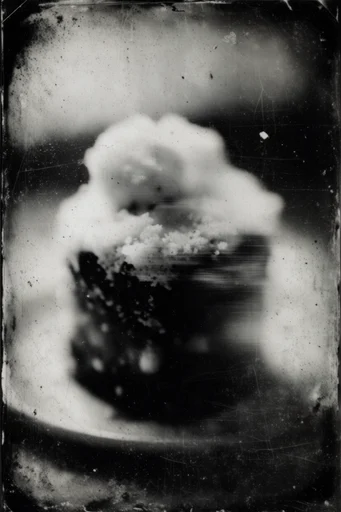 Haunting Monochrome Pictorialism style reference image — ghostly silhouettes