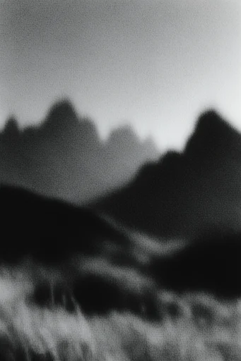 Ethereal Analog Noir style reference image — high-contrast monochrome