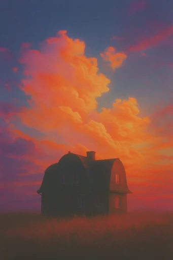 Retro Cosmic Dreamscapes style AI image example 4