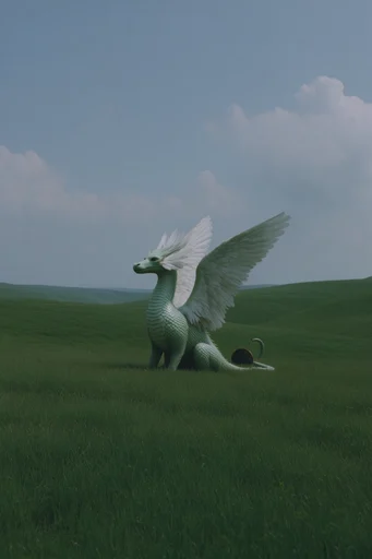 Ethereal Pastoral Minimalism style reference image — cinematic scale contrast