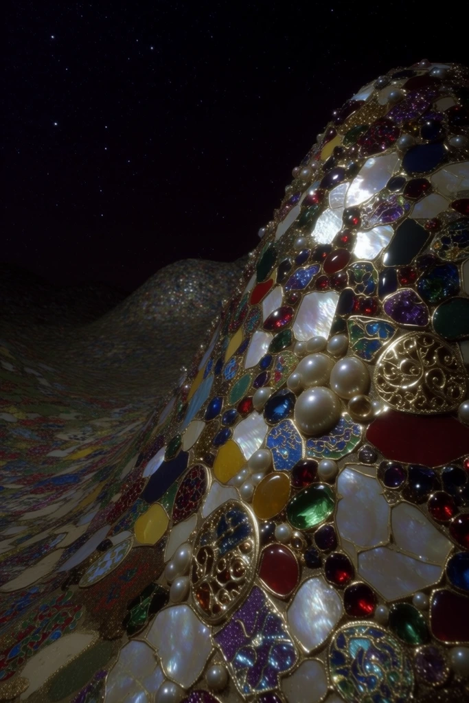 Gilded Gothic Cosmicism style AI image example 2