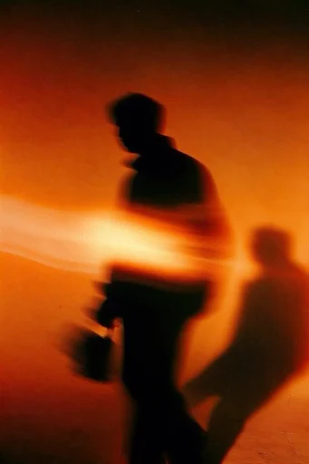 Luminous Kinetic Abstraction style reference image — painterly film grain