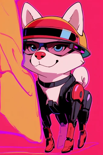 Retro Neon Anime style reference image — retro-futuristic
