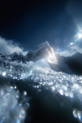 Ethereal Crystalline Luminescence style reference image — extreme macro photography