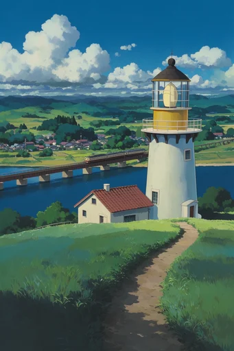 Nostalgic Ghibli Summer style reference image — painterly brushstrokes
