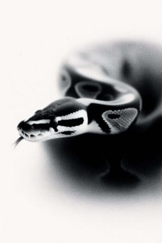 Monochromatic Surrealist Noir style AI image example 3