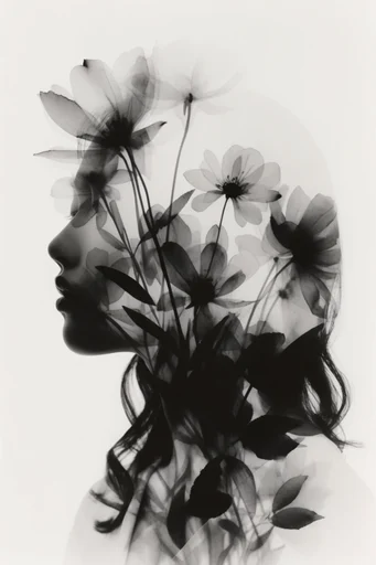 Ethereal Ink Minimalism moodboard — generate AI images in this style