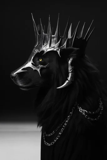 Liquid Gothic Sovereign style reference image — sharp metallic spikes