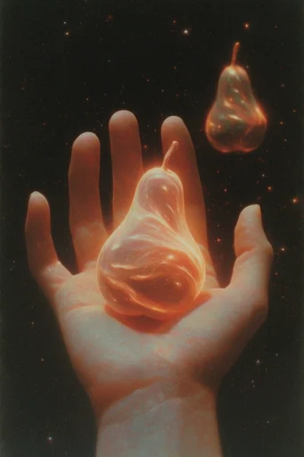 Ethereal Cosmic Surrealism style reference image — prismatic stardust