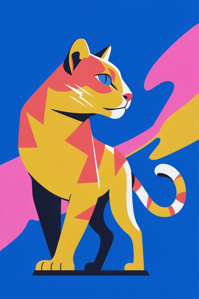 Electric Geometric Vector style AI image example 3