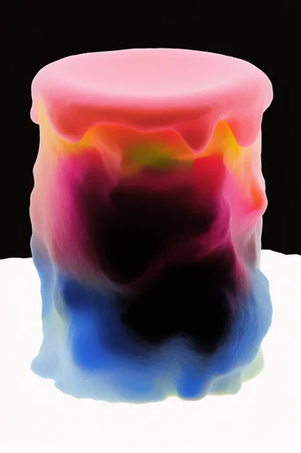 Neon Biomorphic Surrealism style reference image — surreal organic form