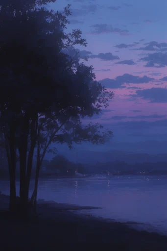 Cinematic Nocturnal Melancholy style AI image example 2