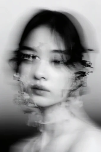 Kinetic Spectral Monochrome style reference image — cinematic film grain