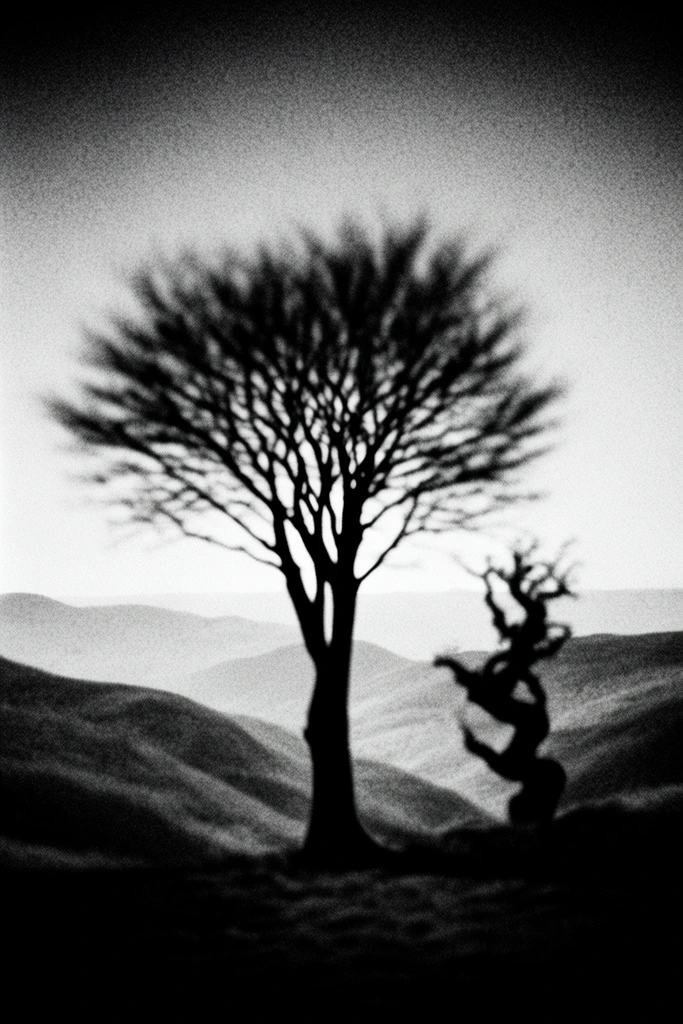Gritty Cinematic Monochrome style AI image example 2
