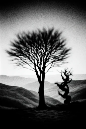 Gritty Cinematic Monochrome style AI image example 2